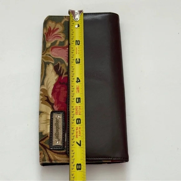 Longaberger Brown and Floral Women's Wallet - Picture 8 of 8